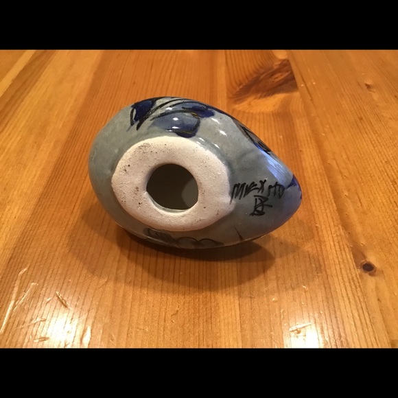 VINTAGE TONALA SWAN MEXICO SIGNED HANDPAINTED FLORAL - Picture 5 of 7